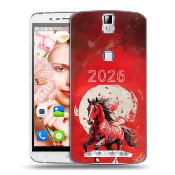 Пластиковый чехол на Elephone P8000 с принтом Новый год
