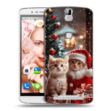 Пластиковый чехол на Elephone P8000 с принтом Новый год