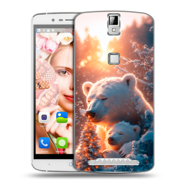 Пластиковый чехол на Elephone P8000 с принтом Новый год