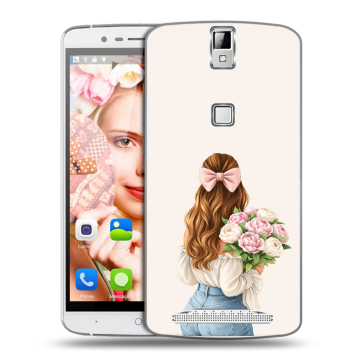 Пластиковый чехол на Elephone P8000 с принтом женский Пластиковый чехол на Elephone P8000 с принтом женский