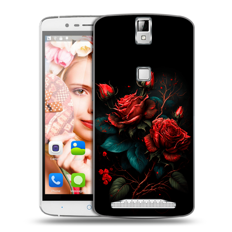 Пластиковый чехол на Elephone P8000 с принтом Розы красные Пластиковый чехол на Elephone P8000 с принтом Розы красные
