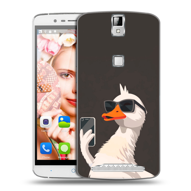 Пластиковый чехол на Elephone P8000 с принтом утка в очках Пластиковый чехол на Elephone P8000 с принтом утка в очках