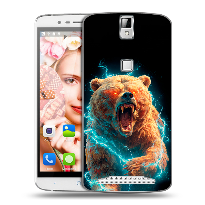 Пластиковый чехол на Elephone P8000 с принтом Медведь Пластиковый чехол на Elephone P8000 с принтом Медведь