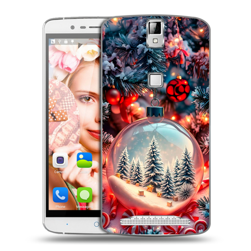 Пластиковый чехол на Elephone P8000 с принтом Новый год Пластиковый чехол на Elephone P8000 с принтом Новый год