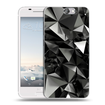 Силиконовый чехол на HTC One A9 с принтом Черные кристаллы