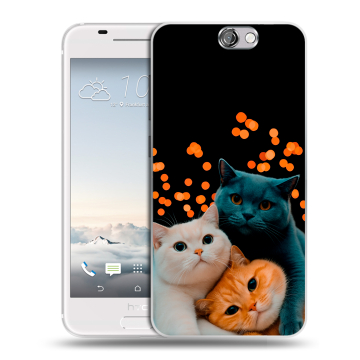 Силиконовый чехол на HTC One A9 с принтом Кошки