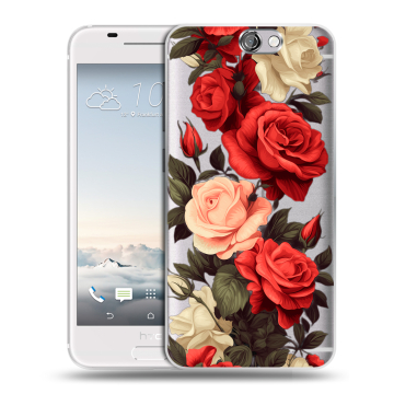 Силиконовый чехол на HTC One A9 с принтом Розы