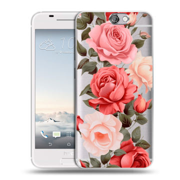 Силиконовый чехол на HTC One A9 с принтом Розы