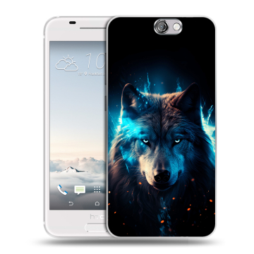 Силиконовый чехол на HTC One A9 с принтом Волк ночной Силиконовый чехол на HTC One A9 с принтом Волк ночной
