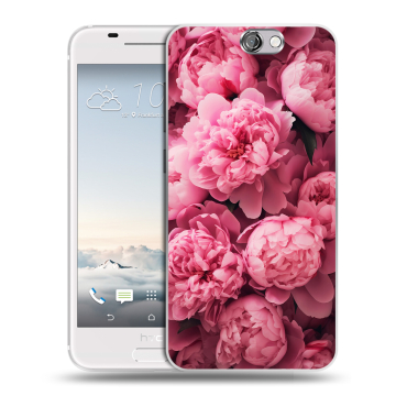 Силиконовый чехол на HTC One A9 с принтом цветы пионы