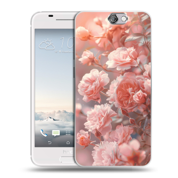 Силиконовый чехол на HTC One A9 с принтом Розовые розы
