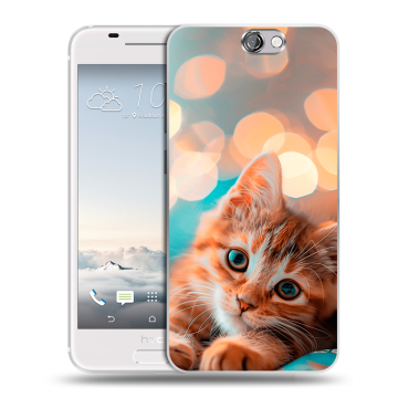 Силиконовый чехол на HTC One A9 с принтом котик
