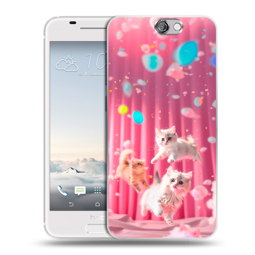 Силиконовый чехол на HTC One A9 с принтом милые котики Силиконовый чехол на HTC One A9 с принтом милые котики
