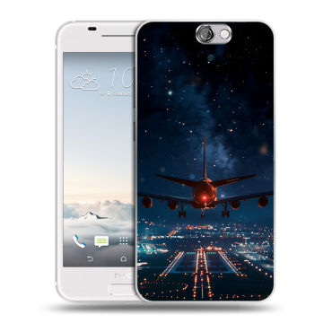 Силиконовый чехол на HTC One A9 с принтом самолет