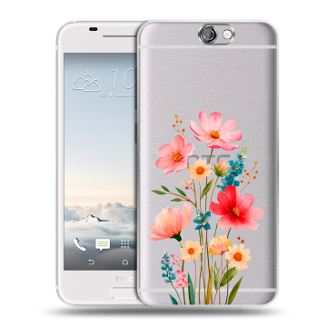 Силиконовый чехол на HTC One A9 с принтом Цветы