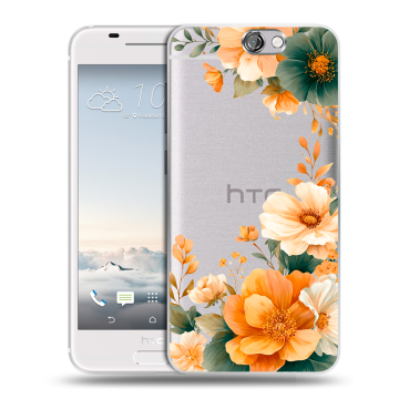 Силиконовый чехол на HTC One A9 с принтом Цветы принт