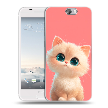 Силиконовый чехол на HTC One A9 с принтом Розовый котенок