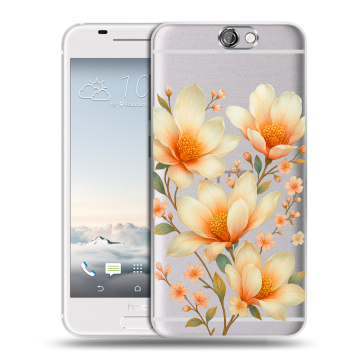 Силиконовый чехол на HTC One A9 с принтом Цветы