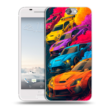 Силиконовый чехол на HTC One A9 с принтом Тачки