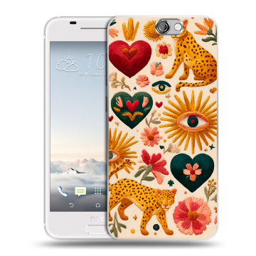 Силиконовый чехол на HTC One A9 с принтом Модный принт