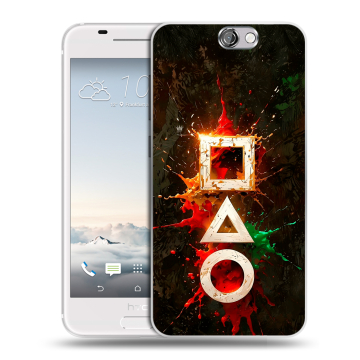 Силиконовый чехол на HTC One A9 с принтом Squid Game Игра кальмара