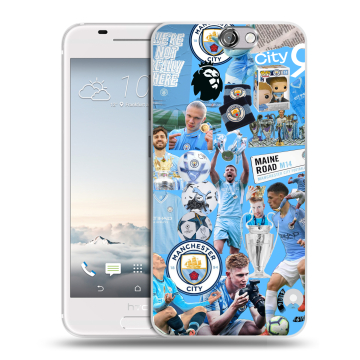 Силиконовый чехол на HTC One A9 с принтом Man City Манчестер Сити