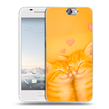Силиконовый чехол на HTC One A9 с принтом Милые котята
