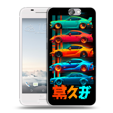 Силиконовый чехол на HTC One A9 с принтом машины тачки