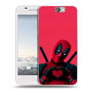 Силиконовый чехол на HTC One A9 с принтом Дедпул Deadpool Силиконовый чехол на HTC One A9 с принтом Дедпул Deadpool
