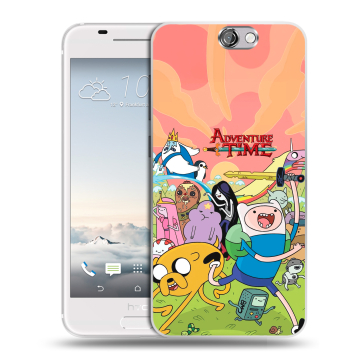 Силиконовый чехол на HTC One A9 с принтом Adventure time Время приключений