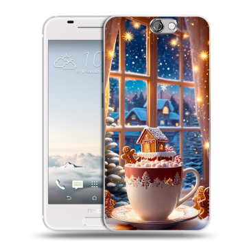 Силиконовый чехол на HTC One A9 с принтом Новый год