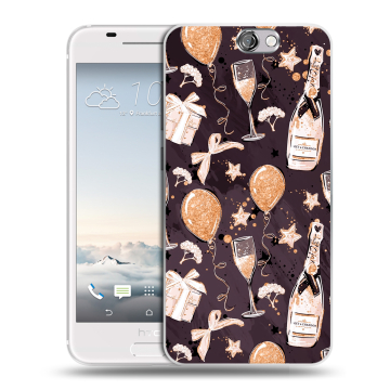 Силиконовый чехол на HTC One A9 с принтом Новый год