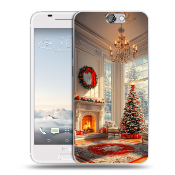 Силиконовый чехол на HTC One A9 с принтом Новый год Силиконовый чехол на HTC One A9 с принтом Новый год