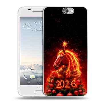 Силиконовый чехол на HTC One A9 с принтом Новый год Силиконовый чехол на HTC One A9 с принтом Новый год
