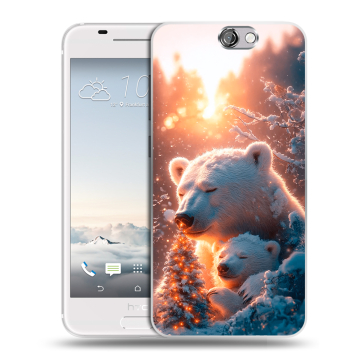 Силиконовый чехол на HTC One A9 с принтом Новый год Силиконовый чехол на HTC One A9 с принтом Новый год