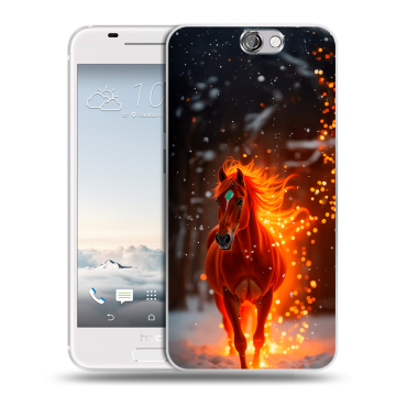 Силиконовый чехол на HTC One A9 с принтом Новый год Силиконовый чехол на HTC One A9 с принтом Новый год