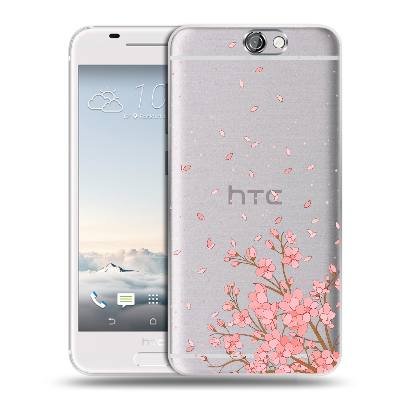 Силиконовый чехол на HTC One A9 с принтом Ветка сакуры Силиконовый чехол на HTC One A9 с принтом Ветка сакуры