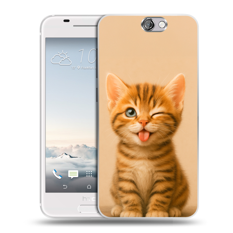Пластиковый чехол на HTC One A9 с принтом котенок Пластиковый чехол на HTC One A9 с принтом котенок