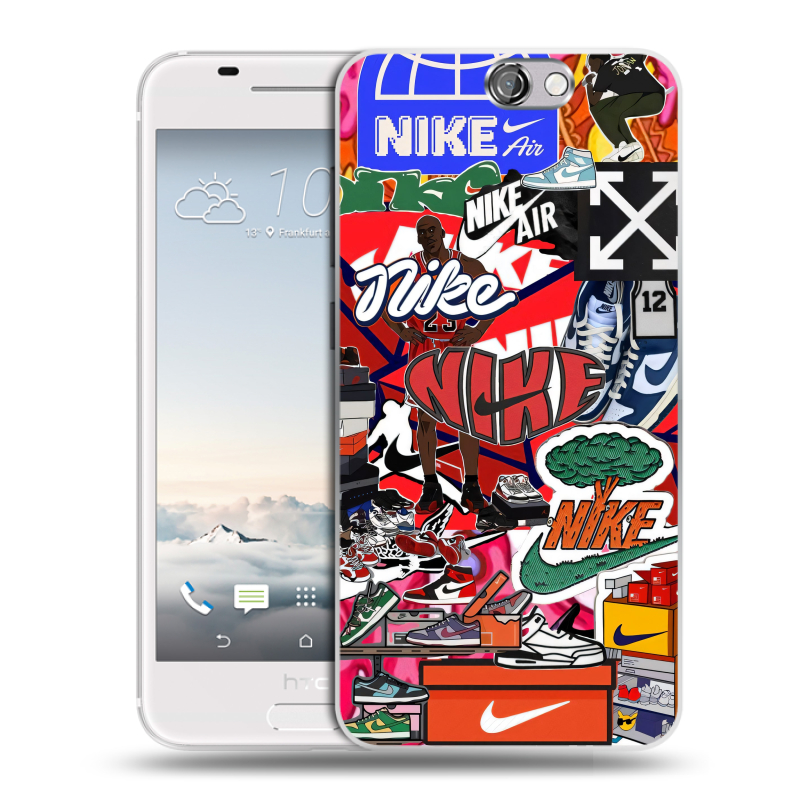 Пластиковый чехол на HTC One A9 с принтом Найк Nike яркий Пластиковый чехол на HTC One A9 с принтом Найк Nike яркий