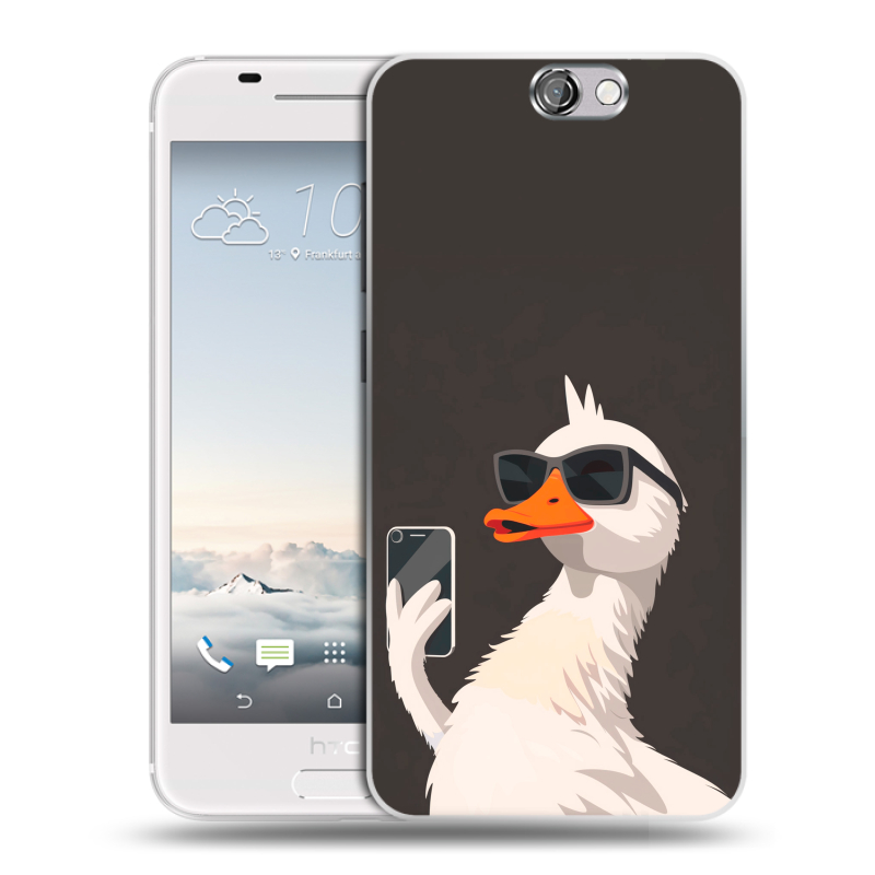 Пластиковый чехол на HTC One A9 с принтом утка в очках Пластиковый чехол на HTC One A9 с принтом утка в очках