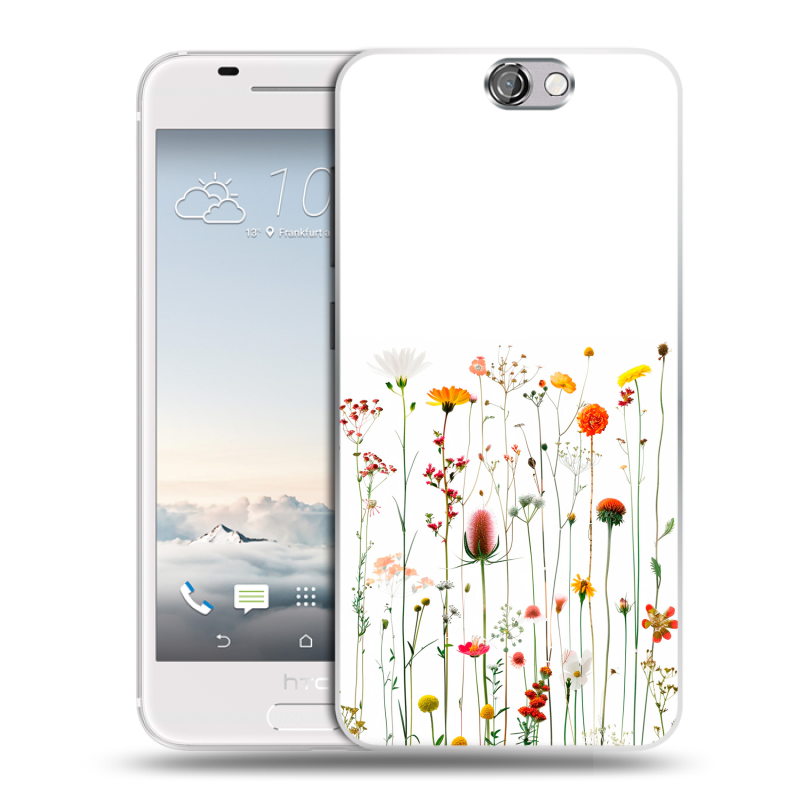 Силиконовый чехол на HTC One A9 с принтом цветы Силиконовый чехол на HTC One A9 с принтом цветы
