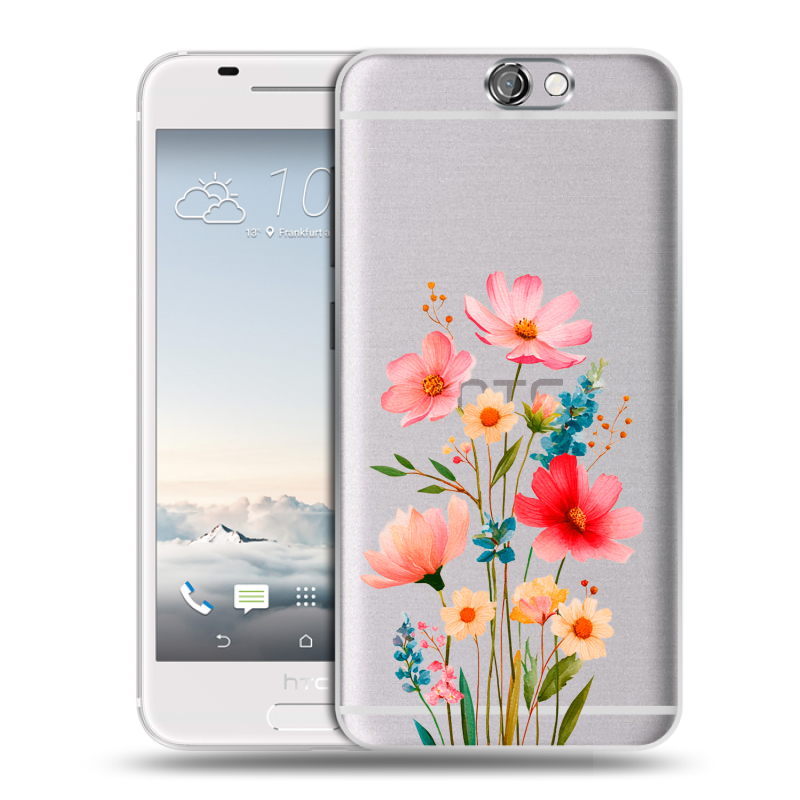 Силиконовый чехол на HTC One A9 с принтом Цветы Силиконовый чехол на HTC One A9 с принтом Цветы