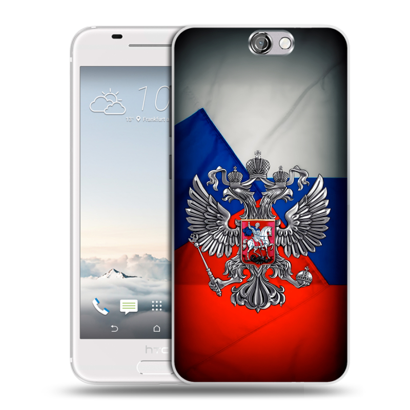 Пластиковый чехол на HTC One A9 с принтом Флаг России Пластиковый чехол на HTC One A9 с принтом Флаг России