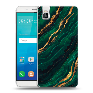 Пластиковый чехол на Huawei ShotX с принтом Мрамор зеленое золото Пластиковый чехол на Huawei ShotX с принтом Мрамор зеленое золото