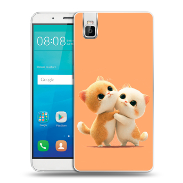 Пластиковый чехол на Huawei ShotX с принтом Милые котики Пластиковый чехол на Huawei ShotX с принтом Милые котики