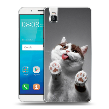 Пластиковый чехол на Huawei ShotX с принтом Коты Пластиковый чехол на Huawei ShotX с принтом Коты
