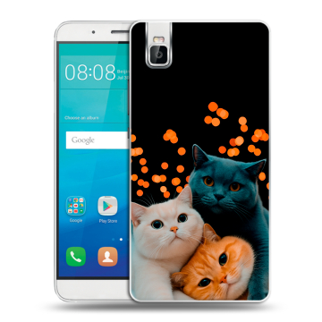 Пластиковый чехол на Huawei ShotX с принтом Кошки Пластиковый чехол на Huawei ShotX с принтом Кошки