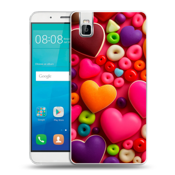 Пластиковый чехол на Huawei ShotX с принтом Сердечки Пластиковый чехол на Huawei ShotX с принтом Сердечки