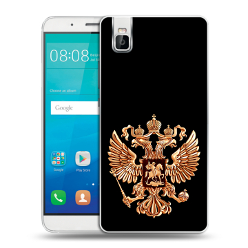 Пластиковый чехол на Huawei ShotX с принтом Герб России золотой Пластиковый чехол на Huawei ShotX с принтом Герб России золотой