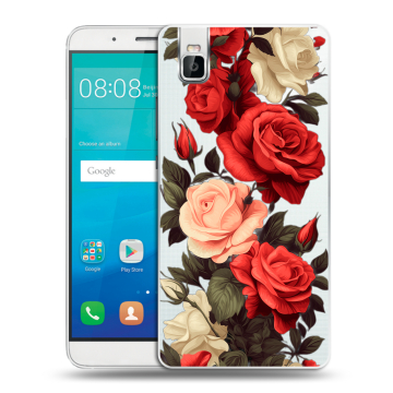 Пластиковый чехол на Huawei ShotX с принтом Розы Пластиковый чехол на Huawei ShotX с принтом Розы